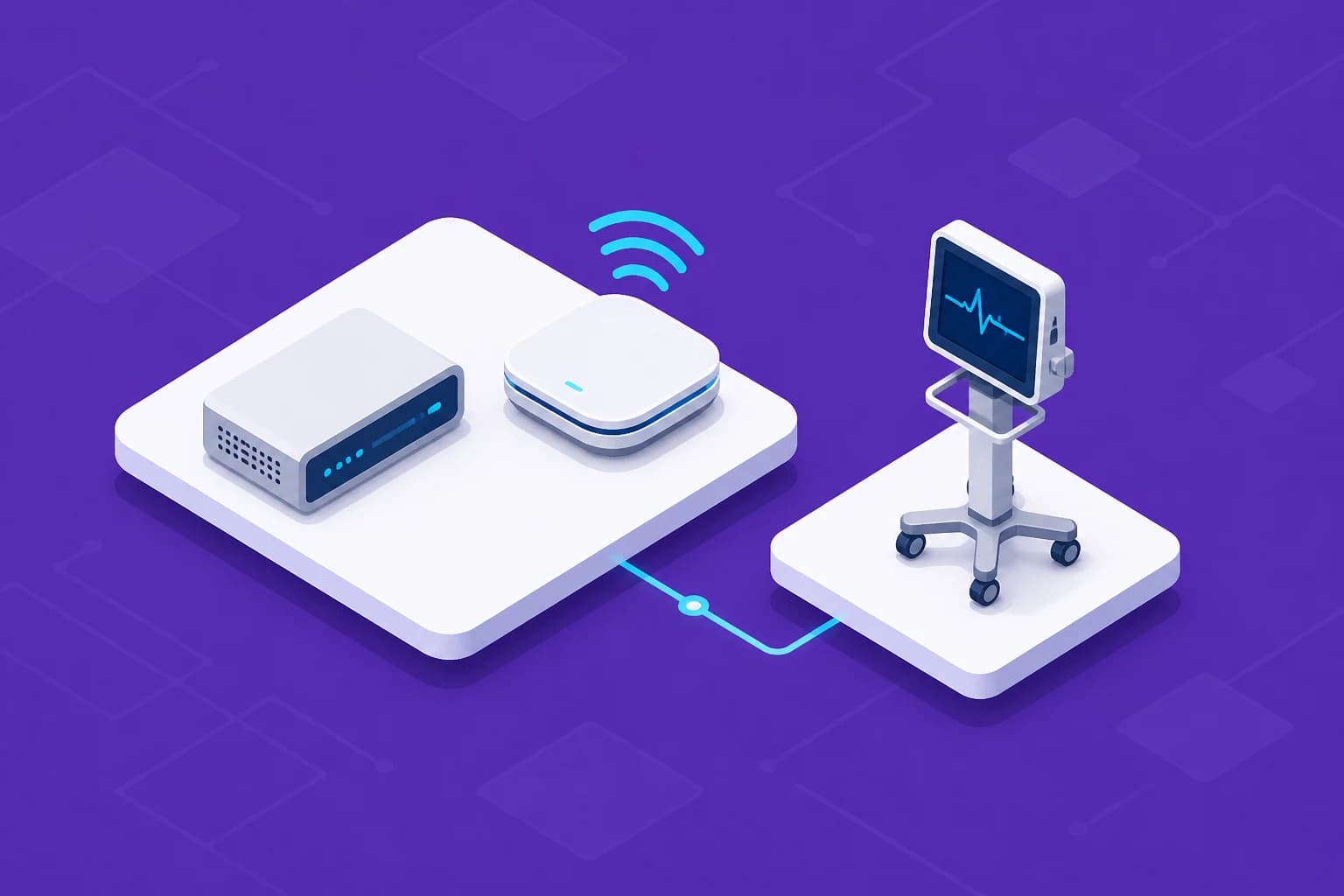 Illustration of connected healthcare infrastructure