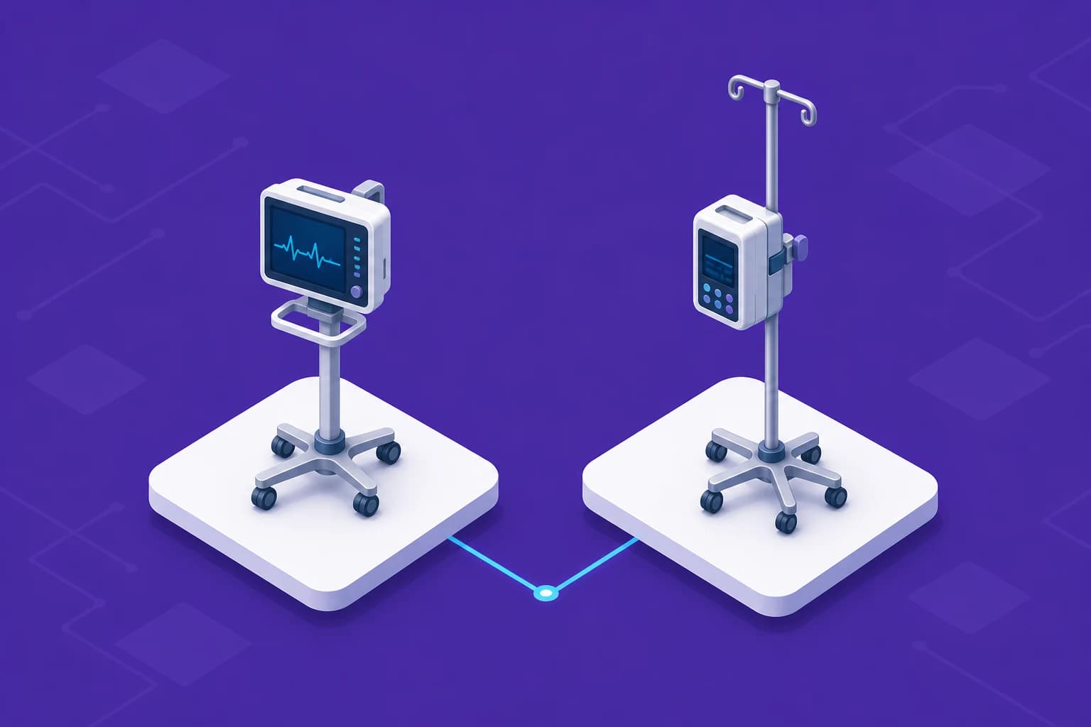 Illustration of critical & therapeutic care equipment solutions